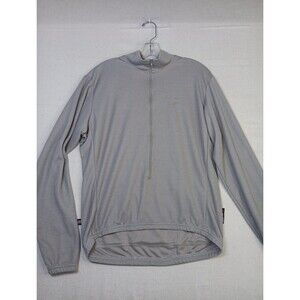 Cannondale Chrono Mock Neck Full Zip Cycling Jersey Large Gray Polartec USA EUC